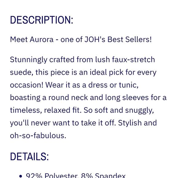 JOH Aurora Black Long Sleeve Suede Dress - Picture 12 of 12